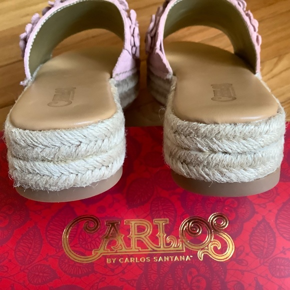 Carlos Santana Chandler Suede Slide Sandals Pink Blush SZ 9.5 - Picture 10 of 13